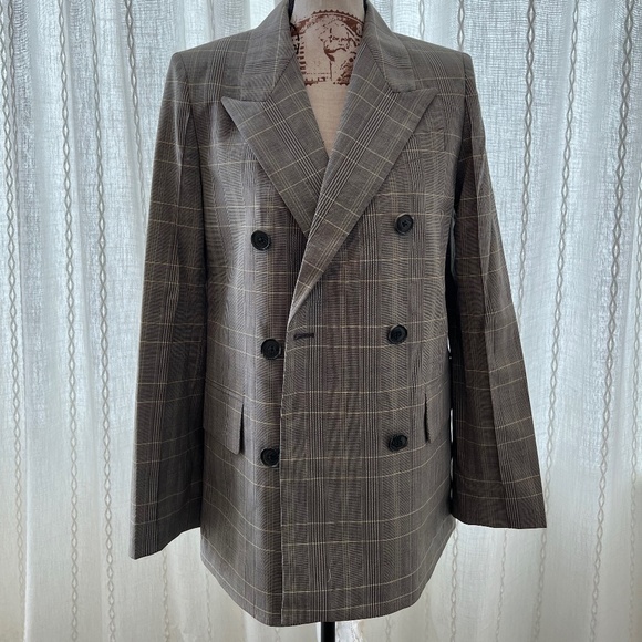 Zadig & Voltaire Vaena Plaid Oversized Blazer - Picture 1 of 11
